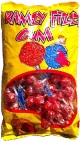 Sac de 200 sucettes chewing-gum Ramzy Fizzy acidules gout fraise (Tache langue)