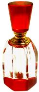 Parfum "Al-Firdaws" de la marque Musc d'Or en bouteille cristal rouge