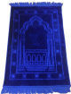 Tapis de luxe Grand Confort (rembourre et ultra-confortable) bleu roi - Motif Mihrab
