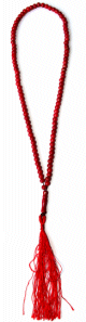 Sabha (Chapelet) 99 perles de couleur Rouge