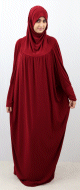 Jilbab ample une piece - Marque Best Ummah (Boutique Jilbeb femme musulmane) - Couleur bordeaux
