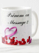 Mug avec messages personnalises (coeurs et petales de rose)