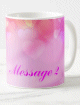 Mug avec messages personnalises (coeur rose)