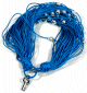 Bracelet artisanal en sabra de couleurs bleu avec pendentif cle