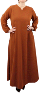 Robe longue casual basique evasee pour femme - Vetements et Robes Grandes Tailles pour femmes - Couleur Brique