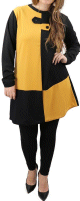Tunique bicolore noir et jaune
