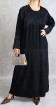 Abaya des Emirats - Robe Noire ornee de broderie et de strass