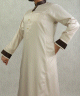 Qamis homme haut de gamme elegant de couleur beige (tissu satine)