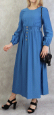 Robe fluide casual sobre pour femme - Couleur Bleu