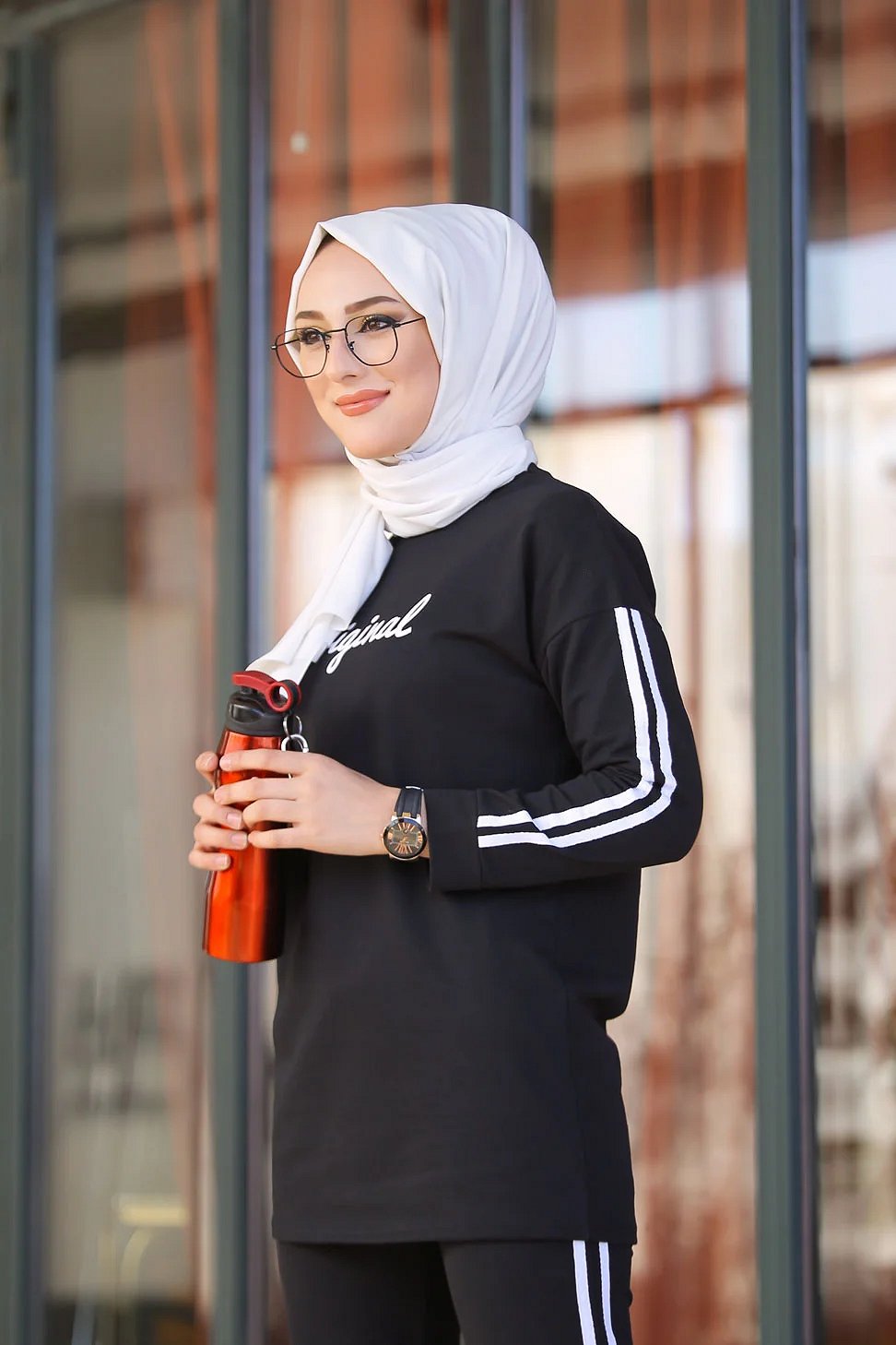 Ensemble survêtement pour femme imprimé NASA (Hijab sport pas cher -  Grande taille disponible) - Couleur Gris foncé chiné - Prêt à porter et  accessoires sur
