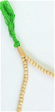 Petit chapelet (Masbaha) traditionnel fait main a 99 perles en bois (20 cm)