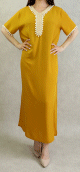 Robe de maison / Robe d'interieur de couleur Jaune moutarde