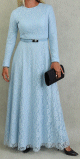 Robe de soiree maxi-longue en dentelle chic et pas cher pour femme (Plusieurs couleurs disponibles)