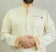 Qamis elegant de qualite superieure couleur beige pour homme musulman
