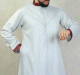Qamis traditionnel homme elegant de qualite superieure pour homme - Couleur gris clair brillant