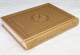 Le Saint Coran version arabe (Lecture Hafs) de luxe avec couverture en cuir couleur or (dore) - 14 x 20 cm