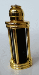 Parfum concentre sans alcool "Musc Noir" ( 6 ml) - Pour hommes - Grand flacon metallique dore 4 colonnes