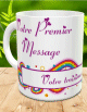 Mug avec plusieurs messages personnalises (arc-en-ciel multicolores)