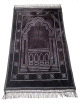 Tapis de luxe epais et ultra-doux - Grande taille (80 x 120 cm) avec motifs - Couleur noir