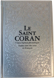 Le Saint Coran arabe avec traduction en langue francaise du sens de ses versets et transcription phonetique (Deluxe cuir argente - Silver)