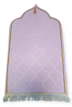 Tapis de prière de luxe doré pour adulte sous forme de mosquée (Mihrab) motif mosaïque - Couleur rose clair Tapis de prière de luxe doré pour adulte sous forme de mosquée (Mihrab) motif mosaïque - Couleur rose clair
