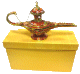 Grande lampe d'Aladin decoree de differents couleurs