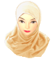Hijab deux pieces beige