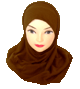 Hijab deux pieces marron fonce