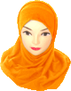 Hijab deux pieces coton jaune or