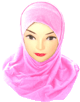 Hijab deux pieces rose
