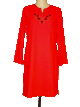 Tunique rouge en lin Noura (Taille XL)